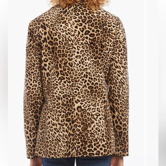 NWOT Never Worn Karen Kane Leopard Corduroy Blazer Petite Medium - Picture 4 of 15